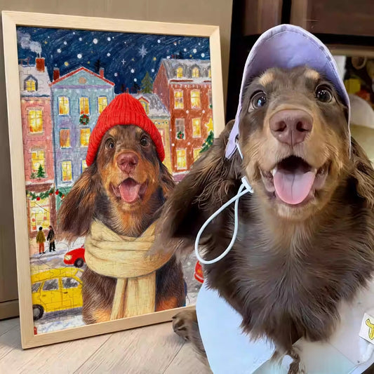 Custom Pet Puzzle Portrait Frame – Unique Pet Lover Gift