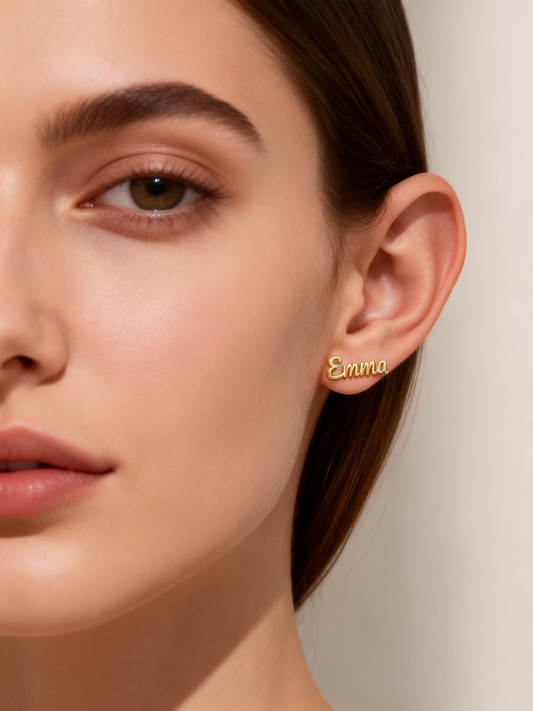 Custom Name Earrings-Handmade Minimalist Jewelry Gift for Women