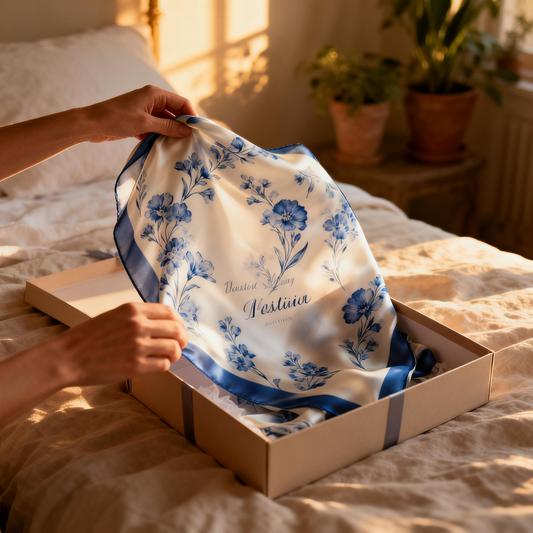 Custom Silk Square Scarf – Designed Just for You